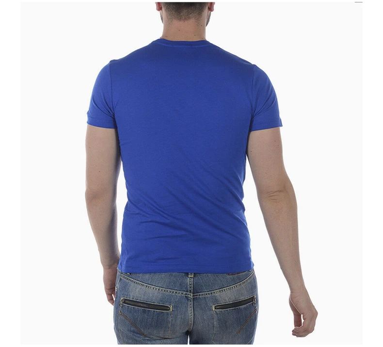 商品[国内直发] Versace|VERSACE 男士蓝色棉质短袖T恤 B3GRA77F-36610-202,价格¥328,第7张图片详细描述