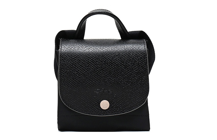 商品Longchamp|LONGCHAMP 珑骧 女士织物可折叠女包双肩包包 黑色 L1699619001,价格¥966,第6张图片详细描述