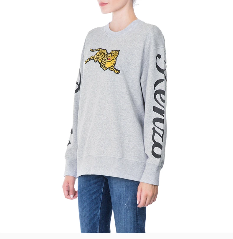 商品Kenzo|KENZO 灰色女士卫衣/帽衫 F862SW7544XL-94,价格¥1561,第6张图片详细描述