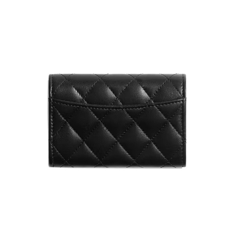 商品Chanel|【现货】香奈儿 经典款 女士黑色小羊皮CF双C金扣LOGO卡包钱包AP0214Y01295C3906,价格¥5346,第4张图片详细描述