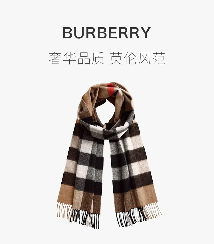 商品Burberry|BURBERRY 咖色男士围巾 4557714,价格¥4522,第2张图片详细描述