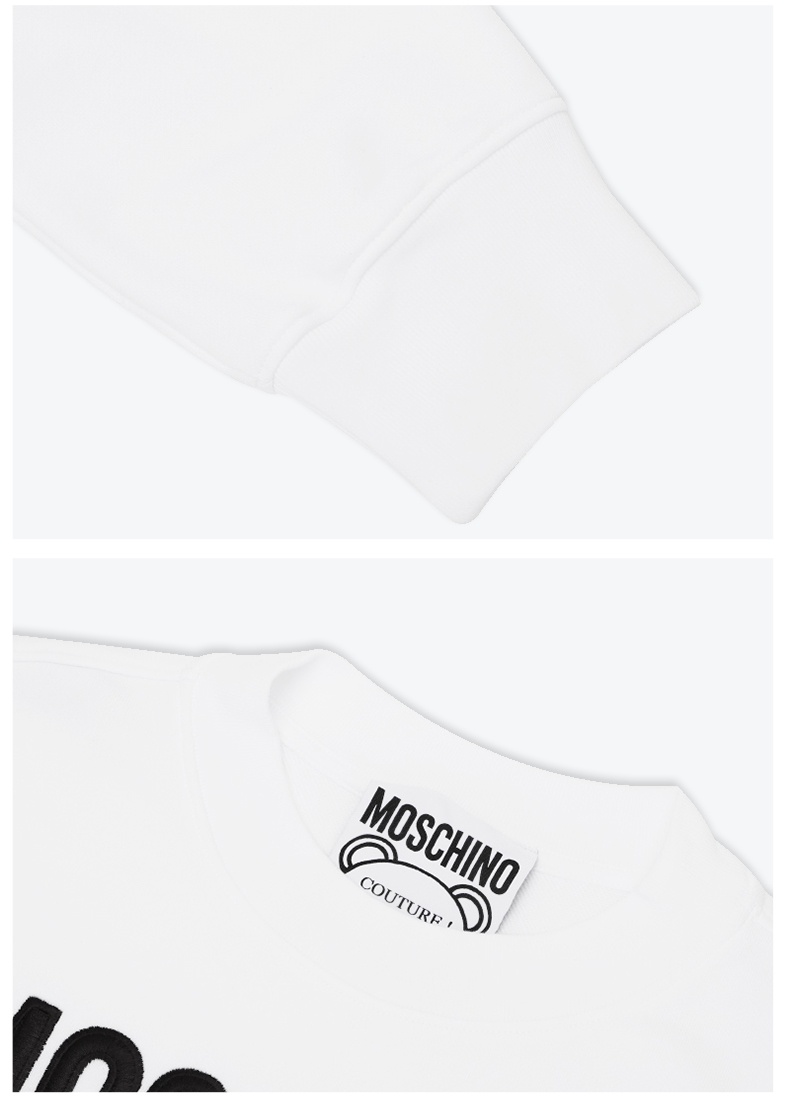 商品[国内直发] 【春节不打烊，国内现货速发】 Moschino|MOSCHINO 莫斯奇诺 女士黑色棉质刺绣小熊卫衣17085527 V1555（清仓特价）,价格¥1397,第6张图片详细描述