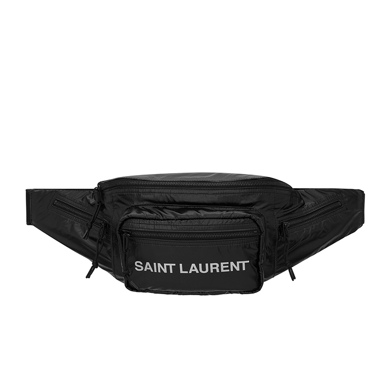 商品Yves Saint Laurent|SAINT LAURENT PARIS/圣罗兰 YSL NUXX系列 男女通用黑色尼龙ysl印花配有可调节肩带斜挎腰包581375HO21Z1054,价格¥5580,第2张图片详细描述