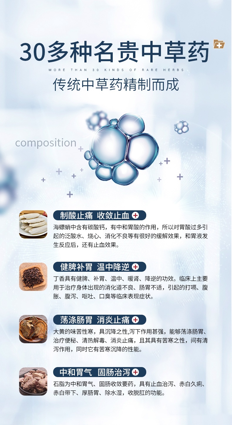 商品Xiankeweisan|香港蚬壳胃散胃药强胃散缓解胃胀气胃痛60g,价格¥111,第7张图片详细描述