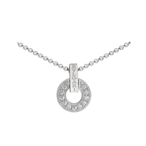 商品BVLGARI|  BVLGARI/宝格丽 BVLGARI BVLGARI系列 18克拉白金圆形镂空镶嵌密钉钻石项链357938,价格¥48867,第5张图片详细描述