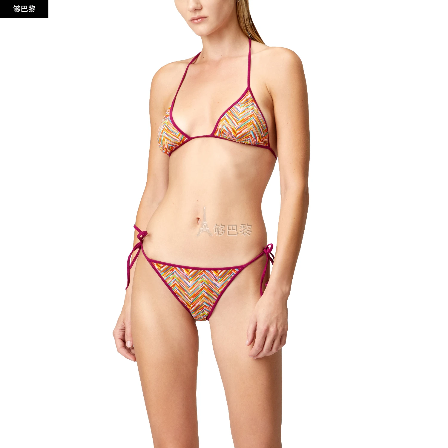商品Missoni|【特惠9.0折】【预售】 女士 分体泳衣 印花双面三角比基尼  MIS5584QMUL,价格¥2941,第4张图片详细描述