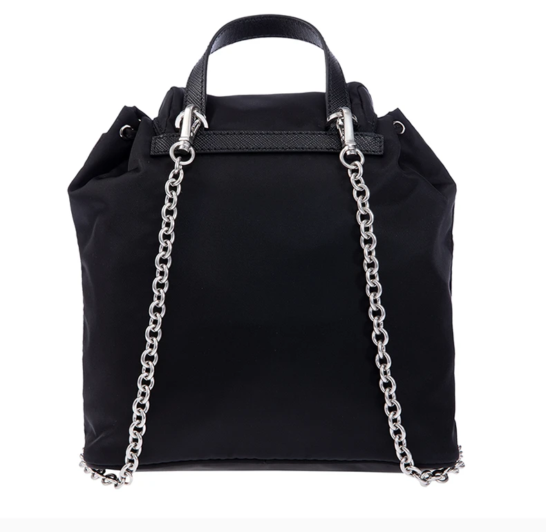 商品Prada|PRADA  黑色棉女士双肩包  1BH029-V44-F0002,价格¥9212,第5张图片详细描述