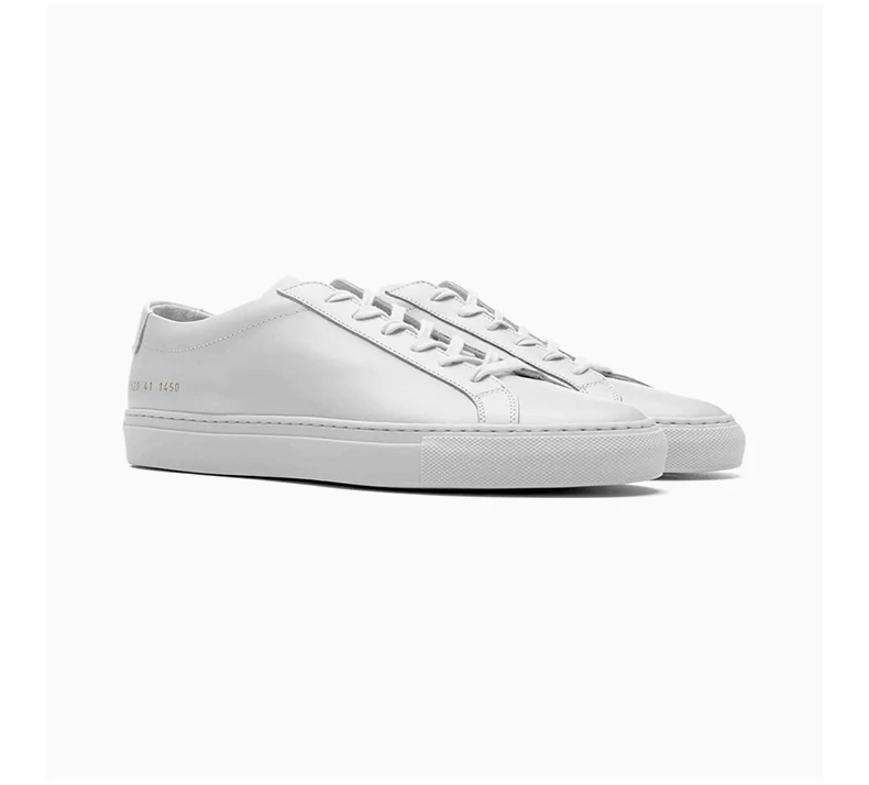 商品[国内直发] Common Projects|COMMON PROJECTS 男士灰白色皮革休闲运动鞋 1528-1013（图片略有色差，以实际为准）,价格¥2570,第4张图片详细描述