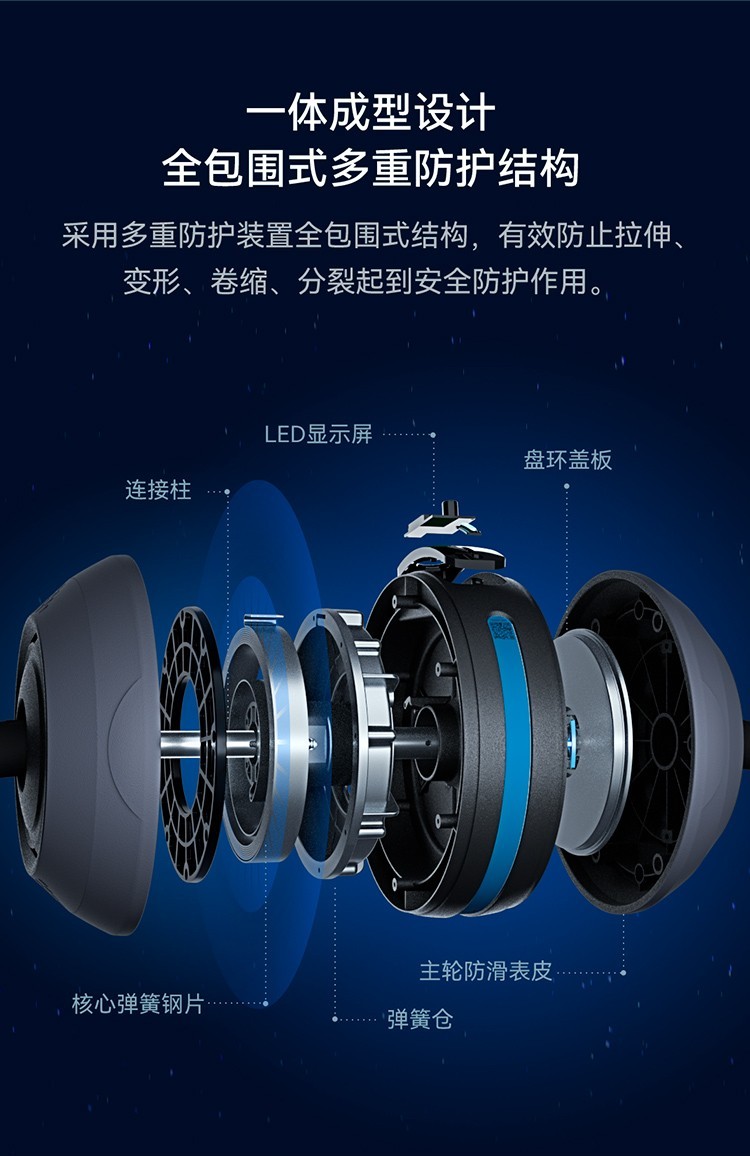 商品[国内直发] YESOUL|野小兽健腹轮自动回弹腹肌轮健身器材卷腹轮马甲线腹肌速成神器智能健腹轮 J20,价格¥276,第4张图片详细描述