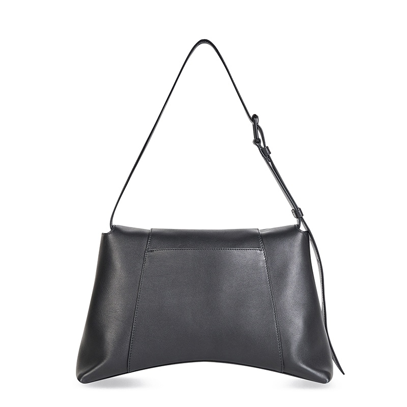 商品Balenciaga|Balenciaga/巴黎世家 秋冬新款 DOWNTOWN系列 女士黑色光滑小牛皮哑光黑色饰面B徽标单肩包67135429S171000,价格¥15690,第3张图片详细描述