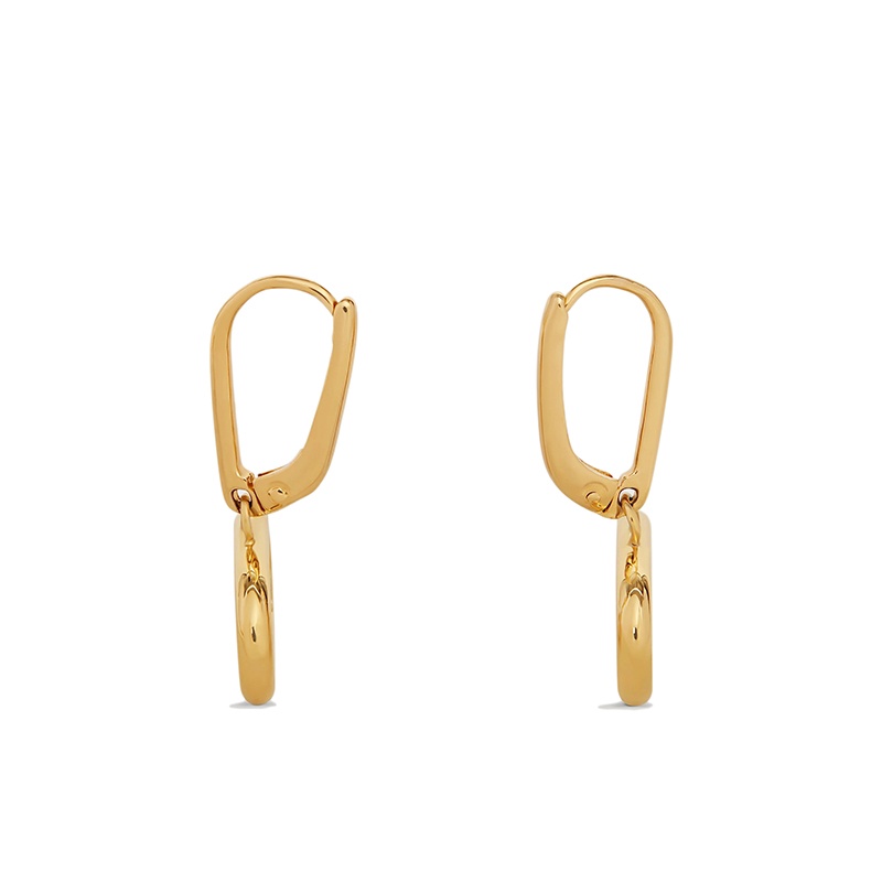 商品Celine|CELINE/赛琳   MAILLON TRIOMPHE系列 金色黄铜镂空圈形凯旋图案耳环,价格¥3334,第6张图片详细描述