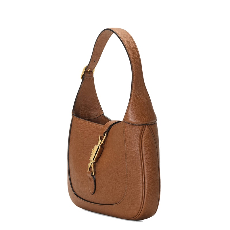 商品Gucci|GUCCI/古驰 22春夏新款Jackie 1961系列 女士小号原棕色皮革金扣单肩斜挎腋下包手提包636709AZB0G2535,价格¥21538,第3张图片详细描述