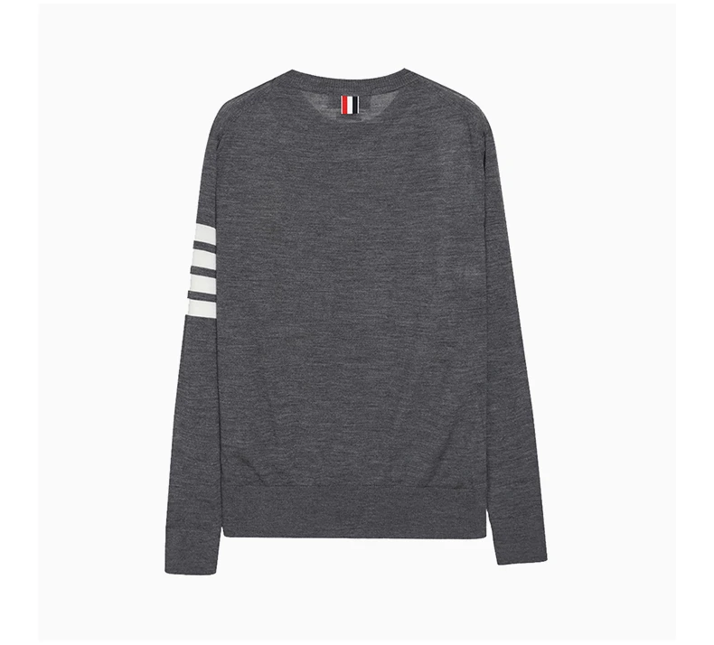 商品Thom Browne|THOM BROWNE 灰色男士针织衫/毛衣 MKA002A-Y1014-038,价格¥4557,第4张图片详细描述