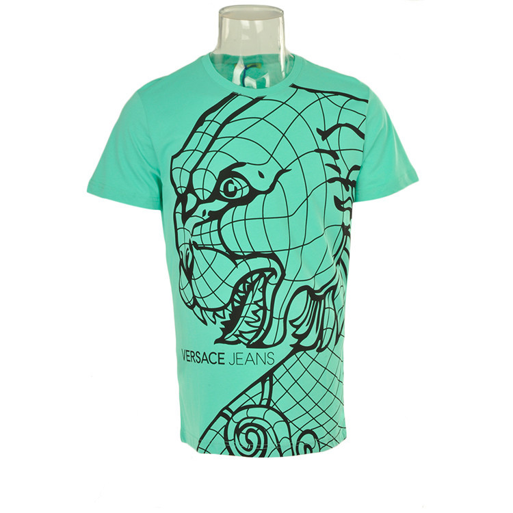商品Versace|VERSACE JEANS 范思哲牛仔 男士綠色印花T恤 B3GPA7526610112,价格¥447,第9张图片详细描述