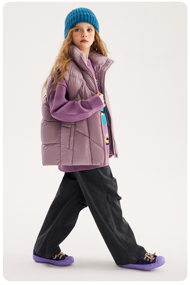 商品[国内直发] GLENVINTEN|格岚云顿英国品牌高端系列女童秋冬羽绒马甲2024新款冬季大童韩版外穿背心儿童羽绒服外套潮,价格¥424,第19张图片详细描述