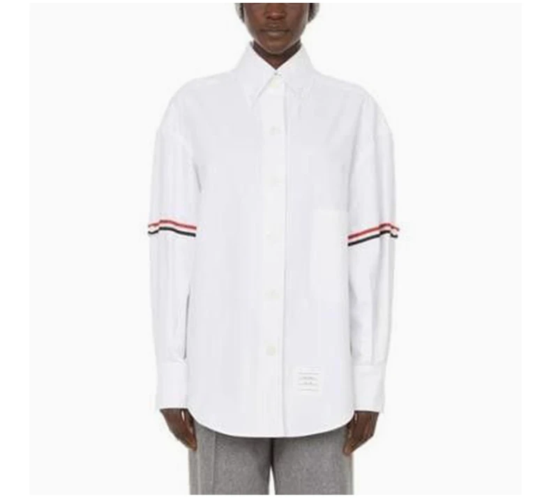 商品Thom Browne|THOM BROWNE 白色女士衬衫 FLL079E-F0313-100,价格¥3239,第5张图片详细描述