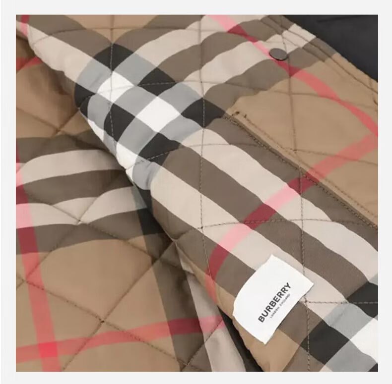 商品Burberry|现货 BURBERRY/博柏利 女士黑色聚酰胺贴袋按扣开襟棉服 80841941/80914431,价格¥3077,第10张图片详细描述