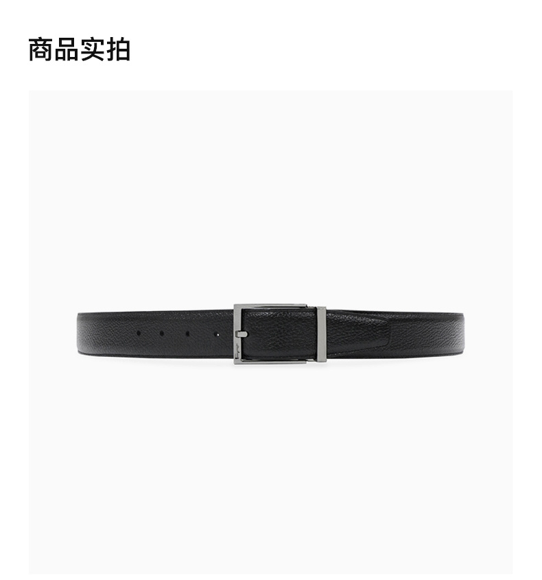 商品Salvatore Ferragamo|SALVATORE FERRAGAMO 男士咖啡色银色扣皮带 67-9081-0587065【包装随机，部分无包装盒】,价格¥1883,第5张图片详细描述