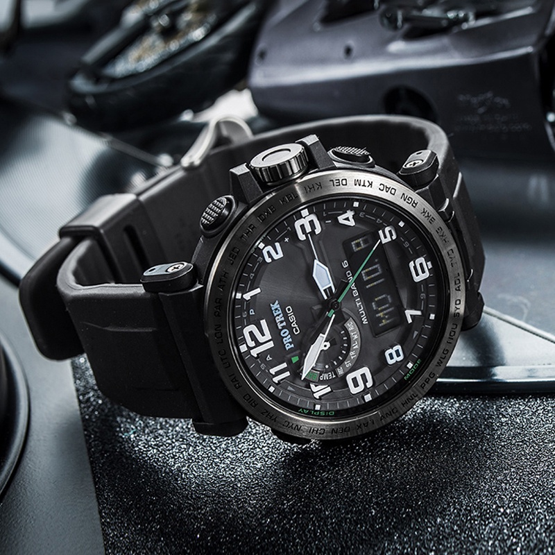 商品[国内直发] Casio|卡西欧高端登山系列PROTREK PRW-6600Y-1具备电波太阳能 气压测量  100米防水等功能,价格¥2914,第2张图片详细描述