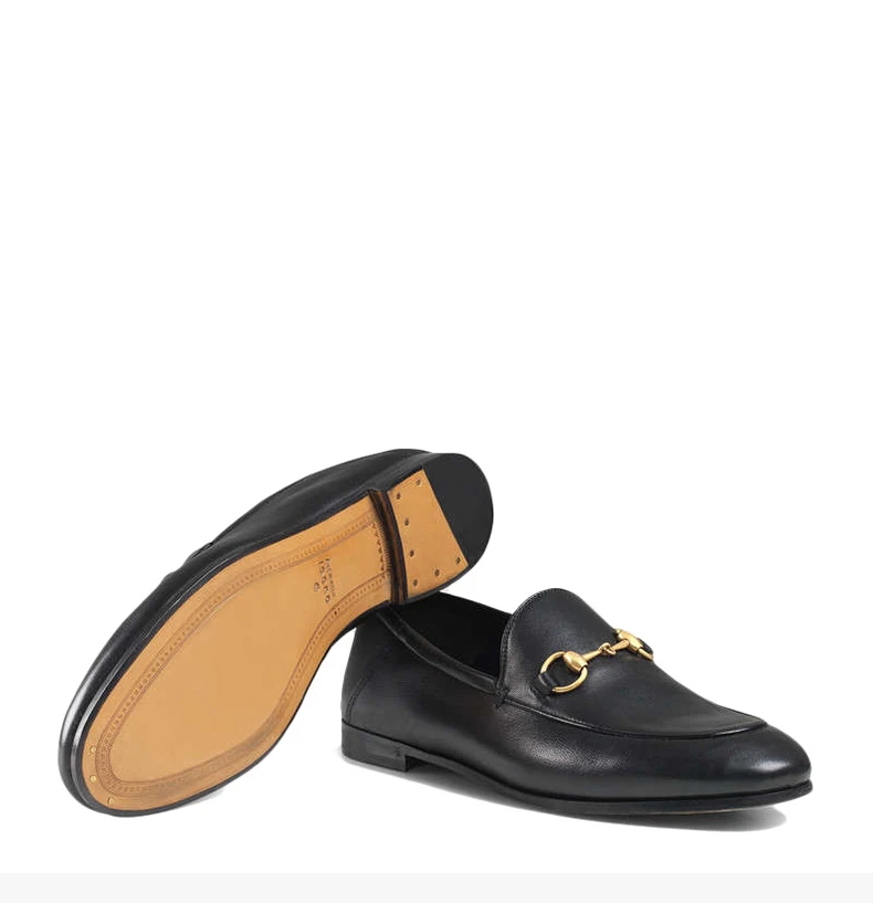 商品Gucci|【杨幂戚薇同款】GUCCI 古驰 女士黑色皮革马衔扣乐福鞋 414998-DLC00-1000,价格¥4684,第8张图片详细描述