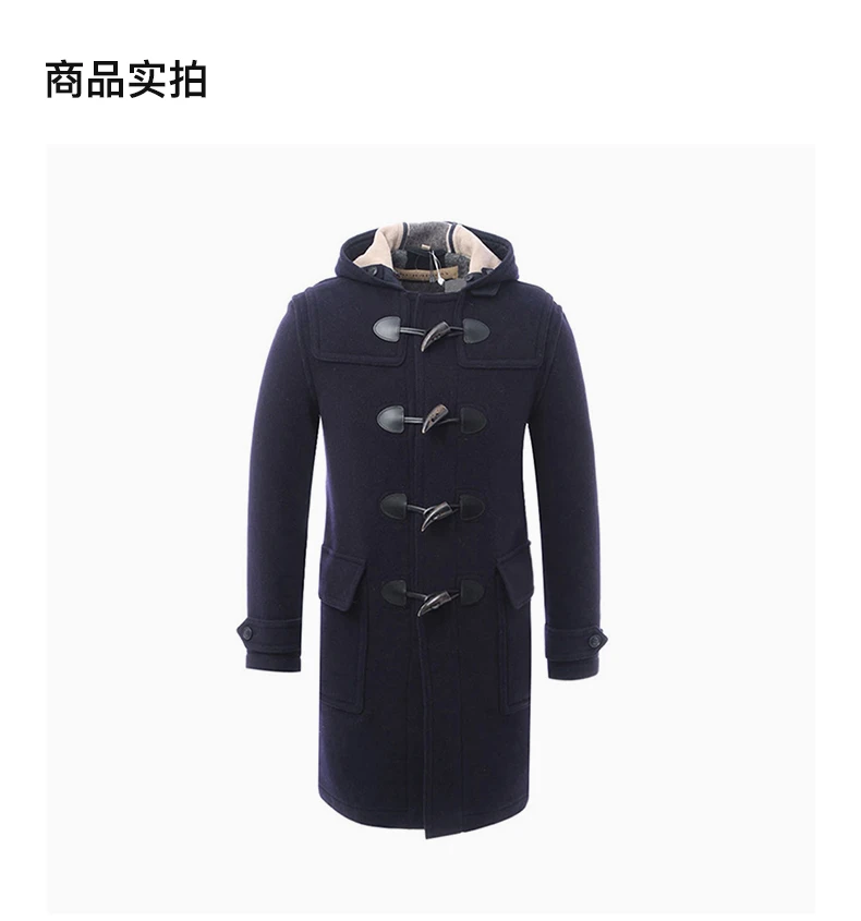 商品[国内直发] Burberry|BURBERRY 深蓝色男士大衣 3984195,价格¥6556,第4张图片详细描述