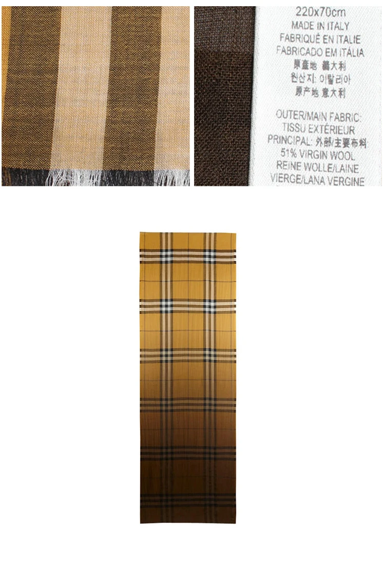 商品[国内直发] Burberry|BURBERRY 格纹女士围巾 3931696,价格¥2684,第4张图片详细描述