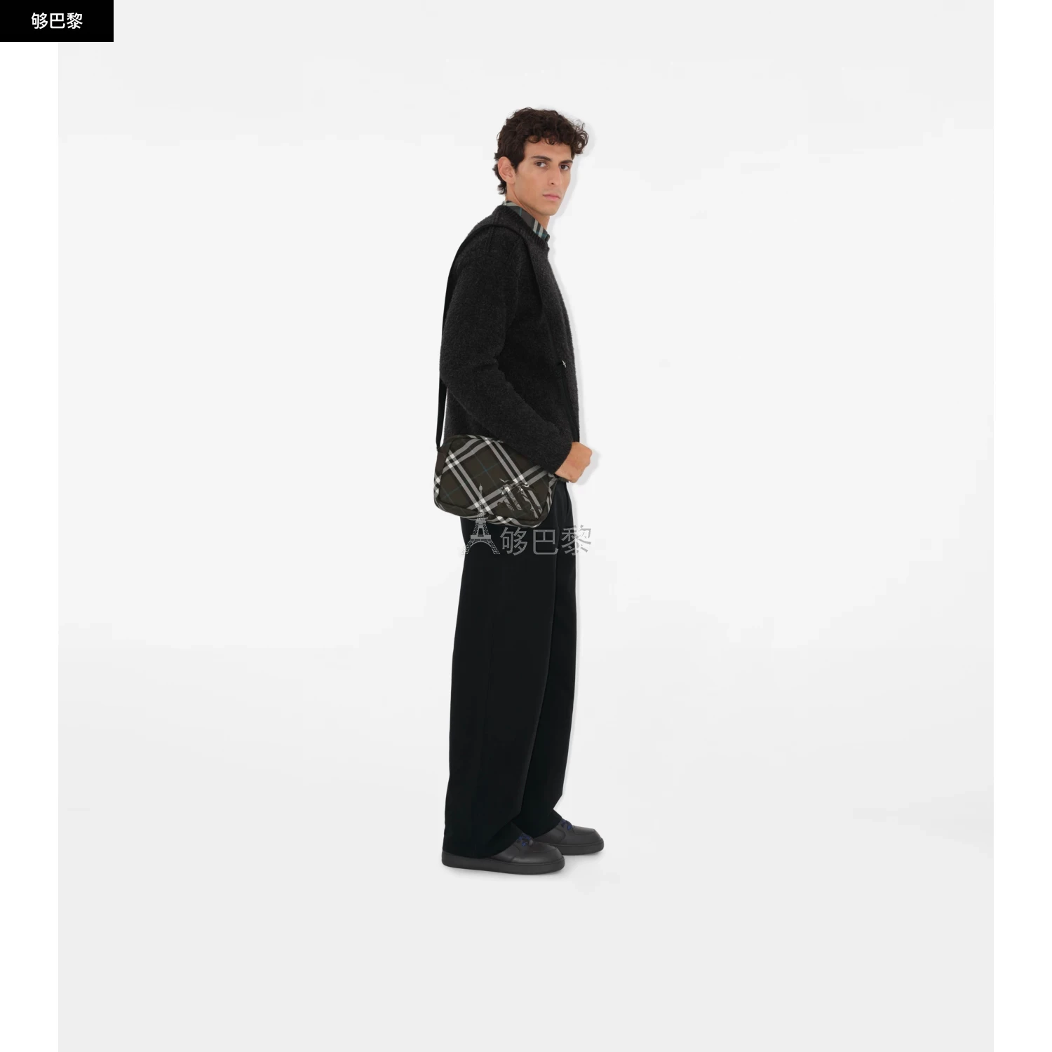 商品Burberry|【预售】 巴宝莉 25春夏 男士 单肩包 格纹斜背包 81023011,价格¥6865,第5张图片详细描述