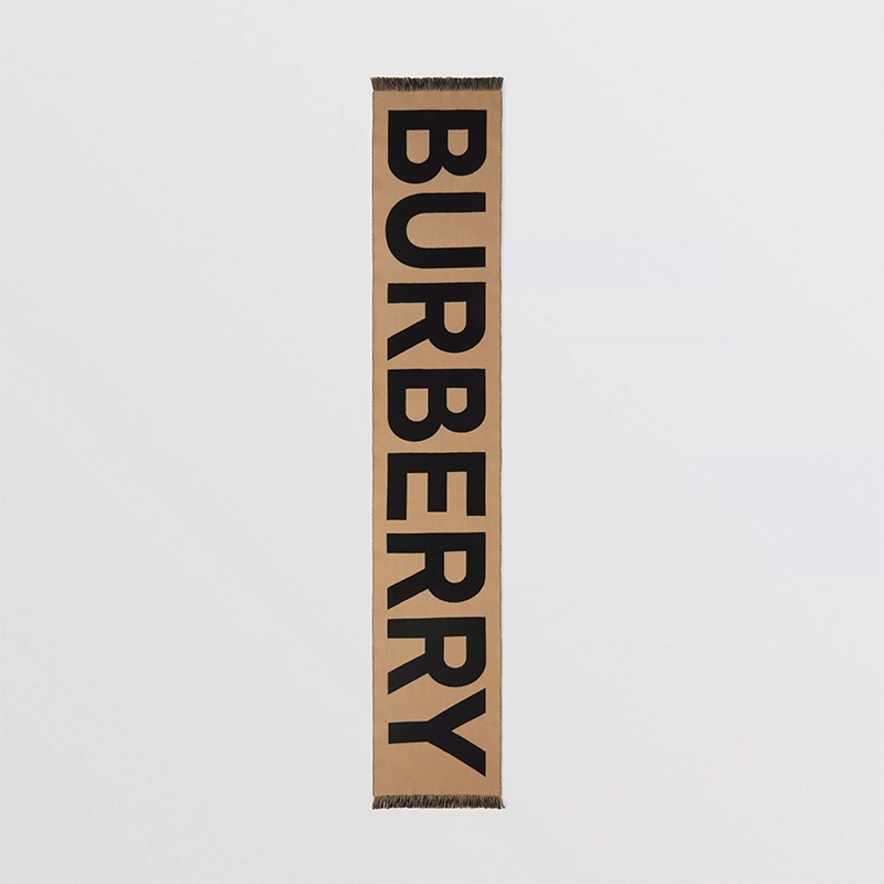 商品Burberry|【包税】BURBERRY/博柏利 早秋 徽标羊毛提花围巾 80355251,价格¥2822,第5张图片详细描述