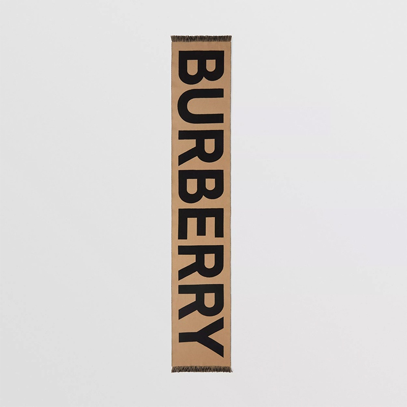 商品Burberry|【包税】BURBERRY/博柏利 早秋 徽标羊毛提花围巾 80355251,价格¥2868,第5张图片详细描述