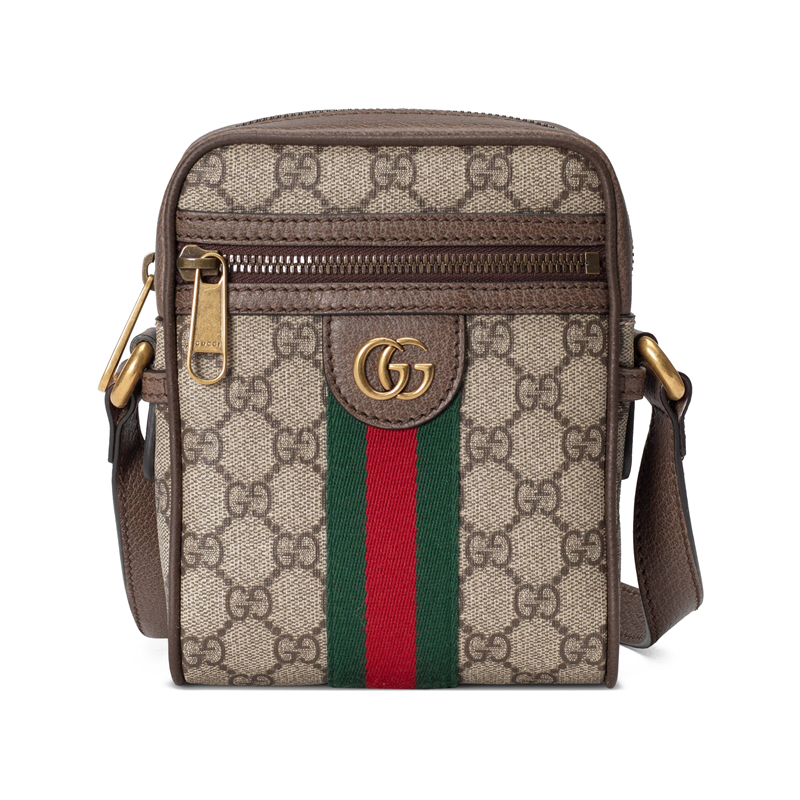 商品Gucci|GUCCI/古驰 Ophidia 男士米色帆布织带条纹双G单肩斜挎包 59812796IWT8745,价格¥7037,第2张图片详细描述