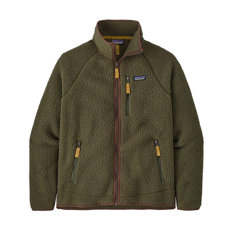 商品Patagonia|Patagonia/巴塔哥尼亚 男士绿色系羊毛混纺拉链毛绒夹克,价格¥1803,第2张图片详细描述