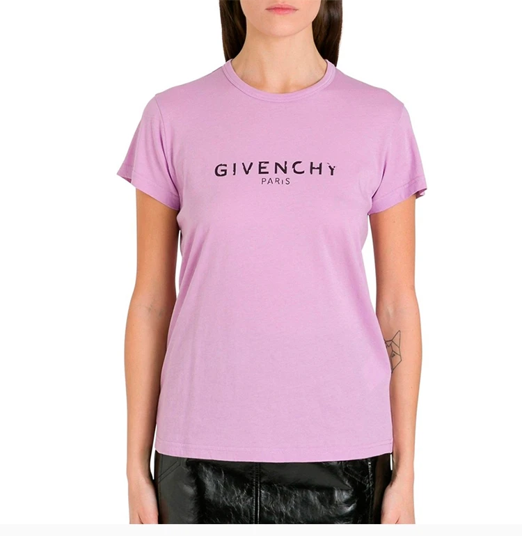 商品Givenchy|Givenchy 纪梵希 淡紫色女士短袖T恤 BW707X3Z0Y-541,价格¥2106,第4张图片详细描述