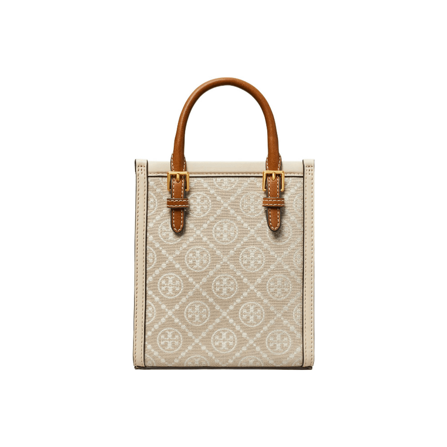 商品[国内直发] Tory Burch|汤丽柏琦TB女包 T MONOGRAM女士迷你提花手提单肩托特包琴谱包明星同款87146 405,价格¥2855,第15张图片详细描述