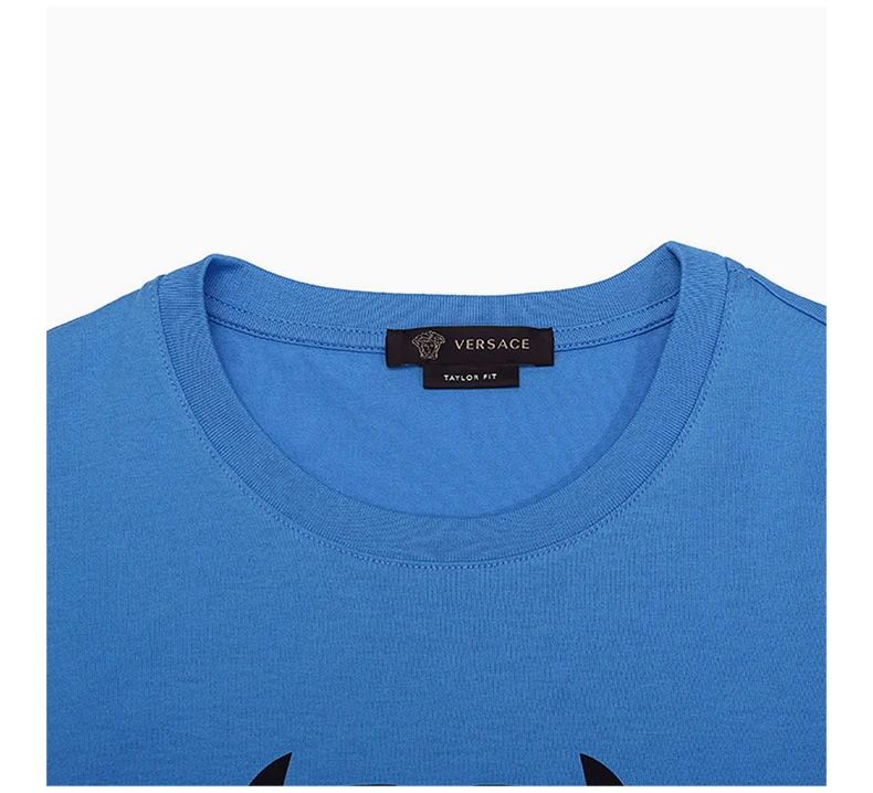 商品Versace|VERSACE 蓝色男士T恤 A85156-A228806-A1400,价格¥1049,第3张图片详细描述