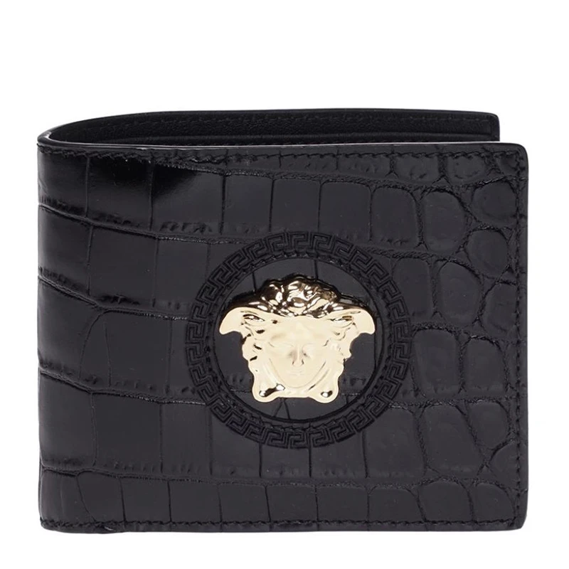 商品Versace|VERSACE 男士黑色小牛皮短款钱夹  DPU2463-DCOV4-D41OH,价格¥2050,第1张图片详细描述