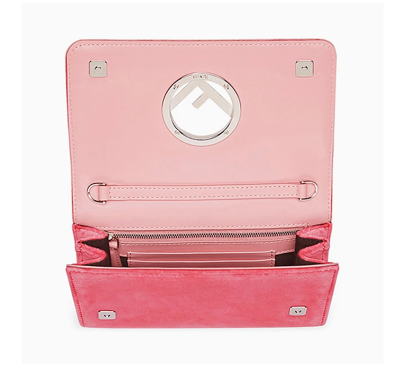 商品Fendi|Fendi 芬迪 女士粉色天鹅绒单肩钱包 8BS012-A3V6-F0HZM,价格¥4806,第3张图片详细描述