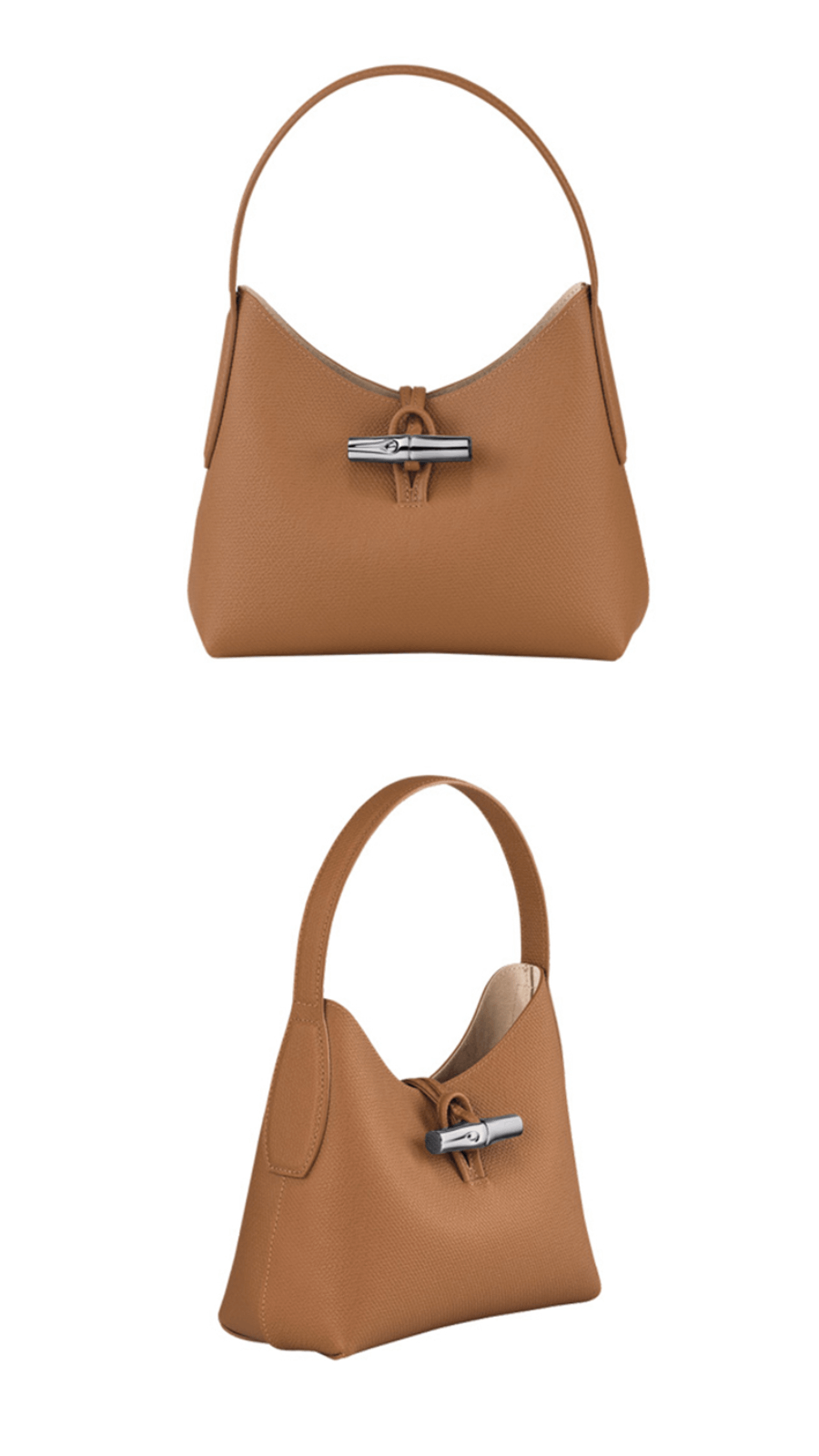 商品[国内直发] Longchamp|珑骧女包LONGCHAMP 新款ROSEAU女士大牛皮单肩包手提包桶包礼物送女友 小号10152 HPN ,价格¥2935,第3张图片详细描述