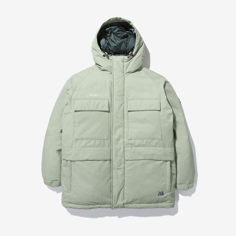商品Fila|【享贝家】（国内发货）FILA斐乐 Explorer新款鹅绒工装保暖外套羽绒服藏 男女同款 蓝色/绿色 FS2DJD4E12XNAY  FS2DJD4E12XEGY  G-QD,价格¥683,第4张图片详细描述