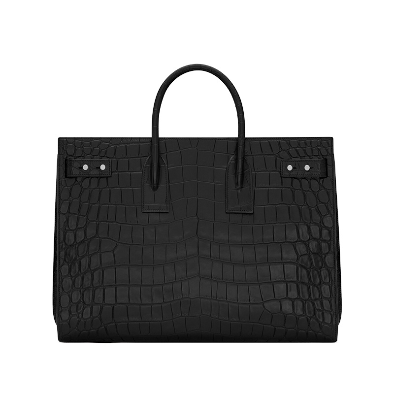 商品Yves Saint Laurent|SAINT LAURENT PARIS/圣罗兰 新款THIN LARGE 男士黑色鳄鱼皮压纹皮革大号日常手提包 6315260Q50E1000,价格¥23145,第3张图片详细描述