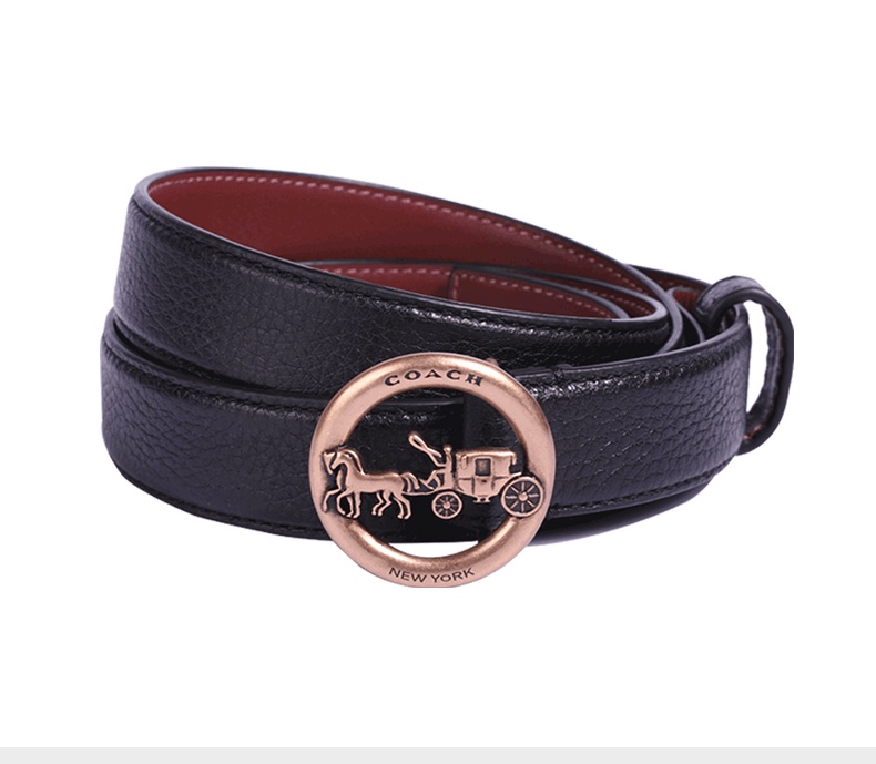 商品Coach|COACH 奥莱款 女士皮质马车头腰带 F78181B4OVF-M,价格¥636,第6张图片详细描述