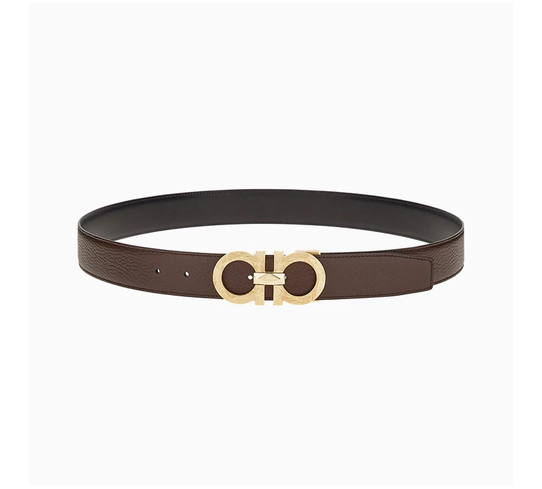 商品Salvatore Ferragamo|SALVATORE FERRAGAMO 男士棕黑双面腰带 67-0087-750193【包装随机，部分无包装盒】,价格¥2353,第5张图片详细描述