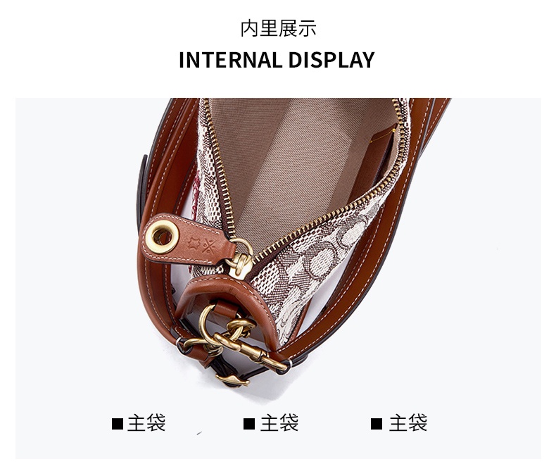 商品[国内直发] Coach|【清仓价】蔻驰女包COACH  女士专柜款小号手提单肩斜挎包腋下包,价格¥1275,第4张图片详细描述