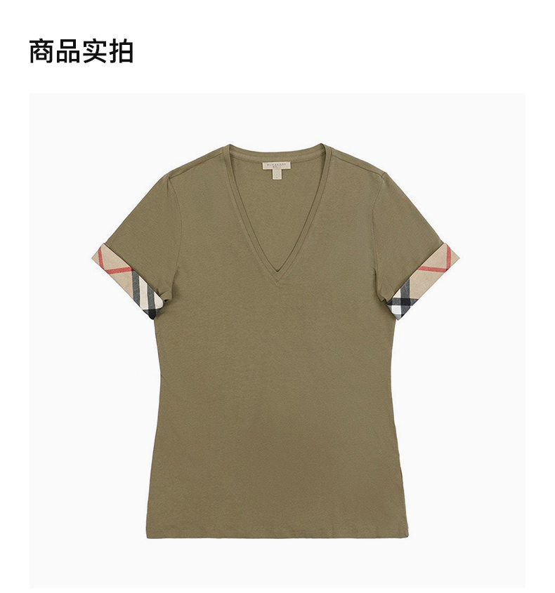 商品[国内直发] Burberry|Burberry 博柏利 女士T恤 3965148,价格¥1193,第4张图片详细描述