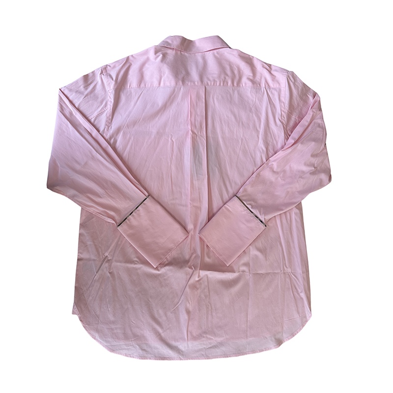 商品Burberry|Burberry/博柏利 男士粉色棉质纯色单排扣长袖衬衫,价格¥1265,第2张图片详细描述