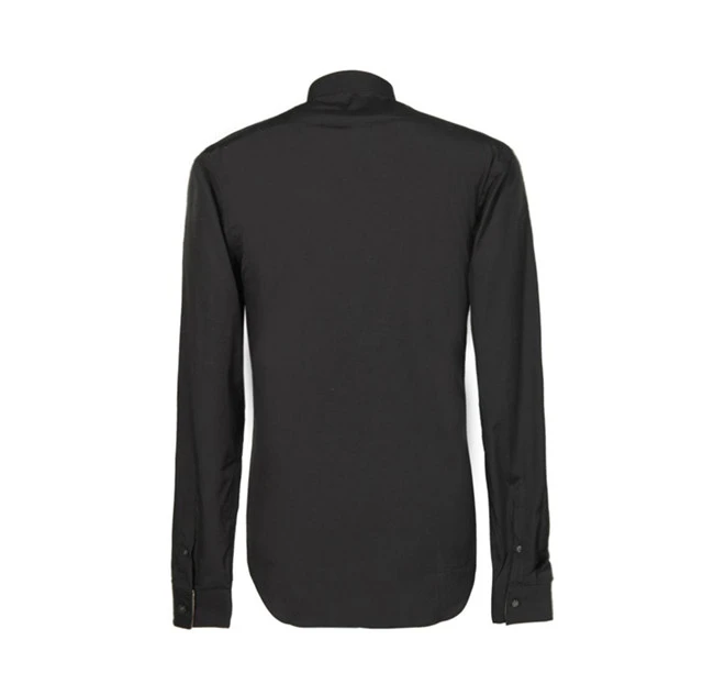 商品Burberry|Burberry 博柏利 男士黑色翻领长袖衬衫 3773813,价格¥840,第5张图片详细描述