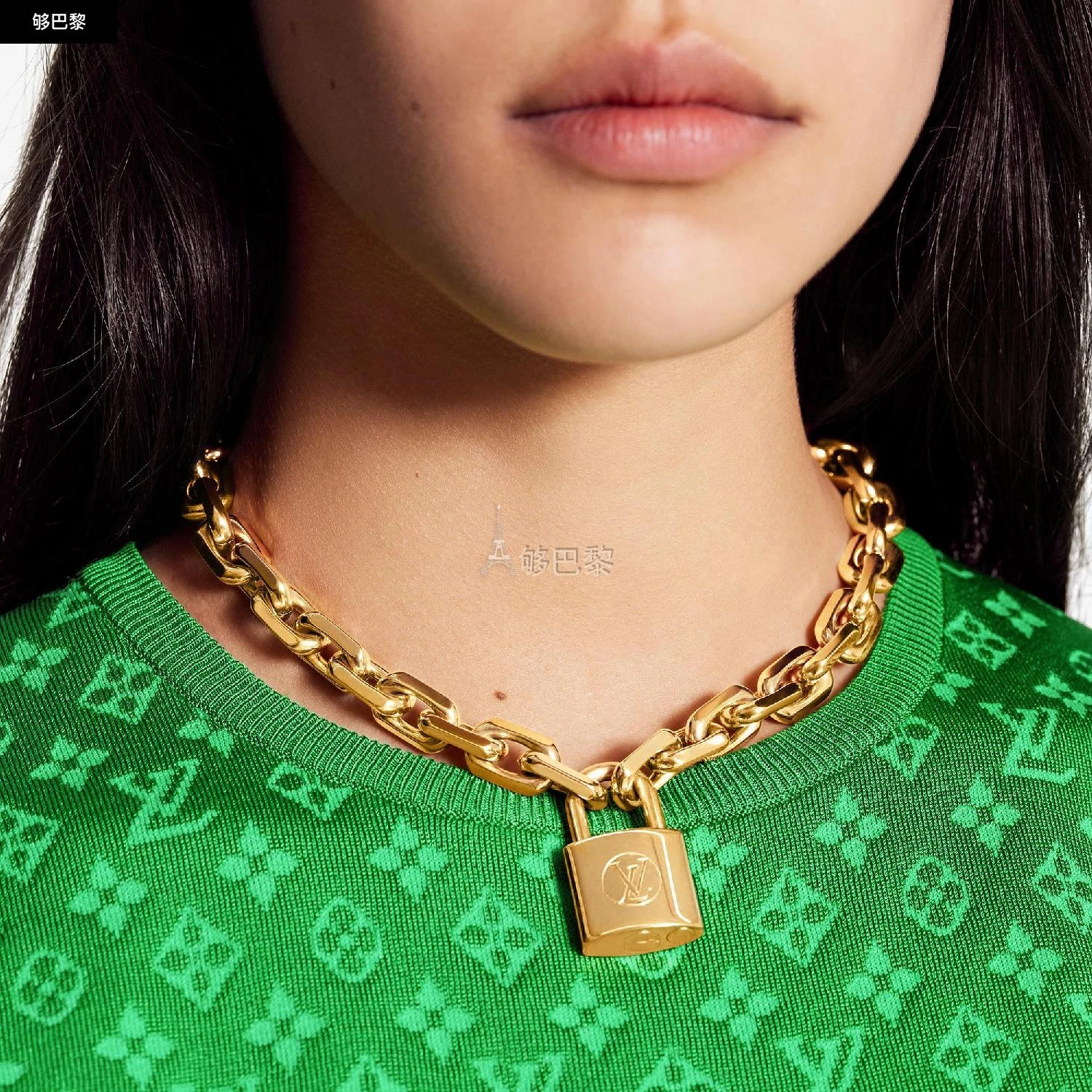 商品Louis Vuitton|包邮包税【预售7天发货】 LV路易威登 24春夏 女士 项链 LV EDGE CADENAS 项链 MP2993,价格¥8517,第5张图片详细描述