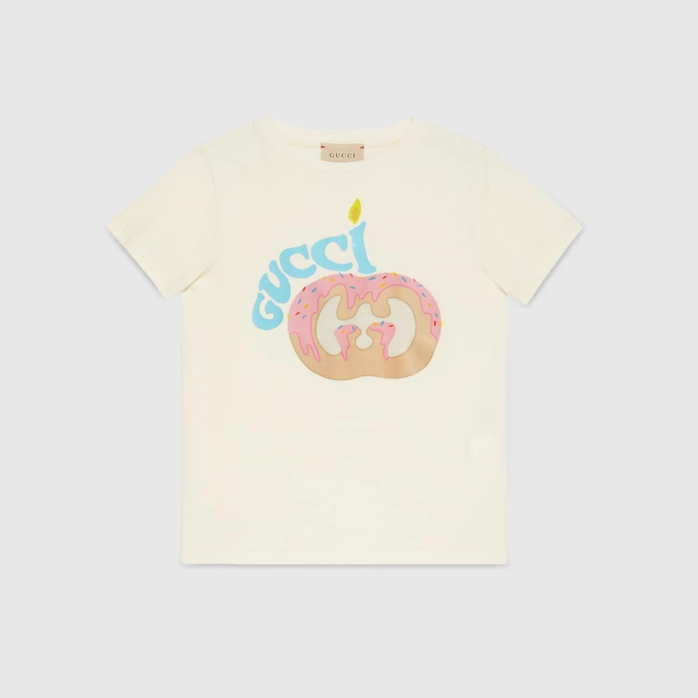 商品Gucci|GUCCI 白色女童T恤 610190-XJFPG-9247,价格¥1243,第1张图片详细描述