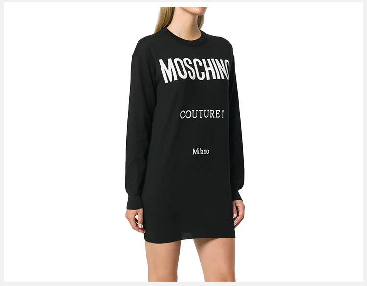 商品[国内直发] Moschino|Moschino 莫斯奇诺 女士黑色长袖卫衣 EJ0491-5500-1555,价格¥2015,第5张图片详细描述