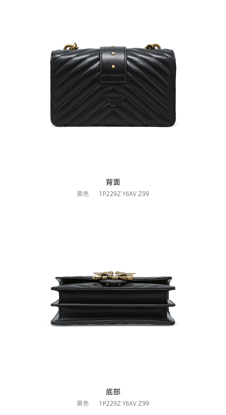 商品PINKO|品高21春夏定制款mini绗缝小香风款飞鸟燕子包,价格¥1688,第5张图片详细描述