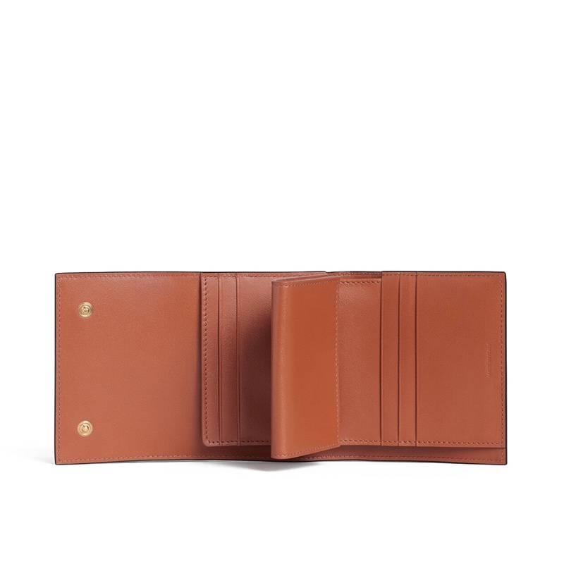 商品Celine|CELINE/赛琳 TRIOMPHE 女士经典款帆布和小羊皮三折钱包,价格¥3484,第5张图片详细描述